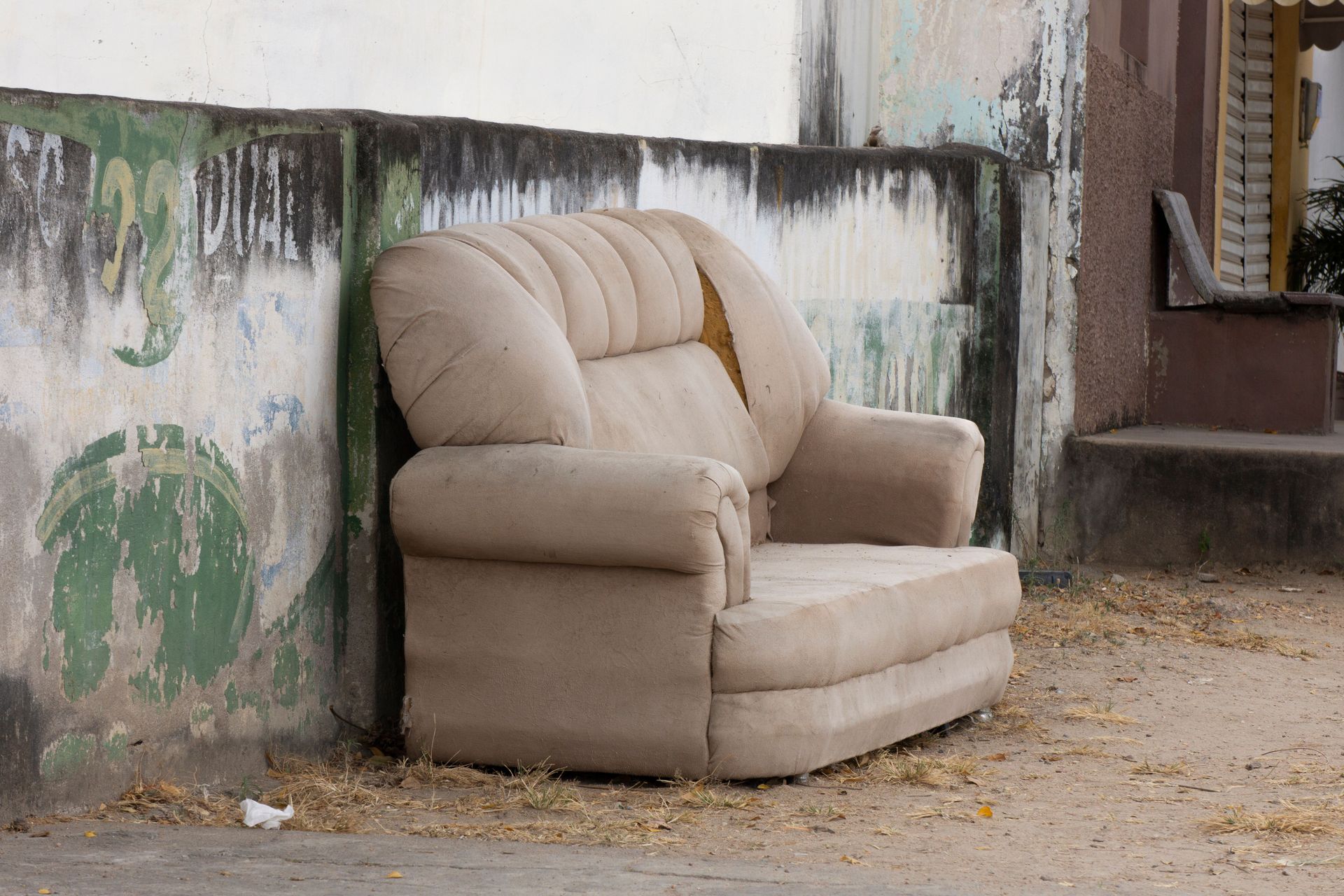 couch left outside