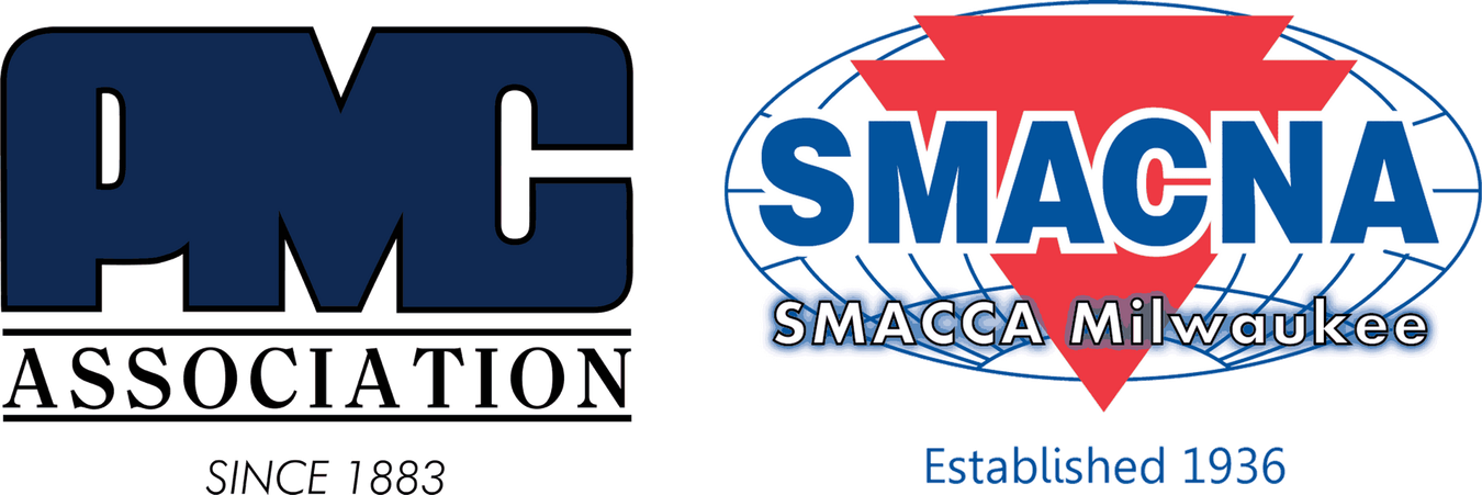 PMC Association and SMACNA logos side by side, with