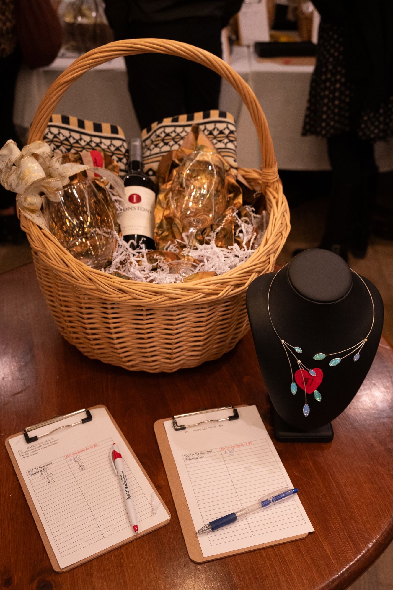Silent Auction items at Great Taste event