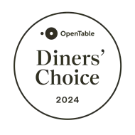 OpenTable Diners' Choice 2024 badge: A circular logo with the text