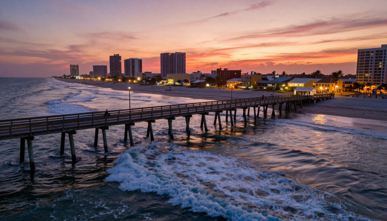 Sunset over Pier Park