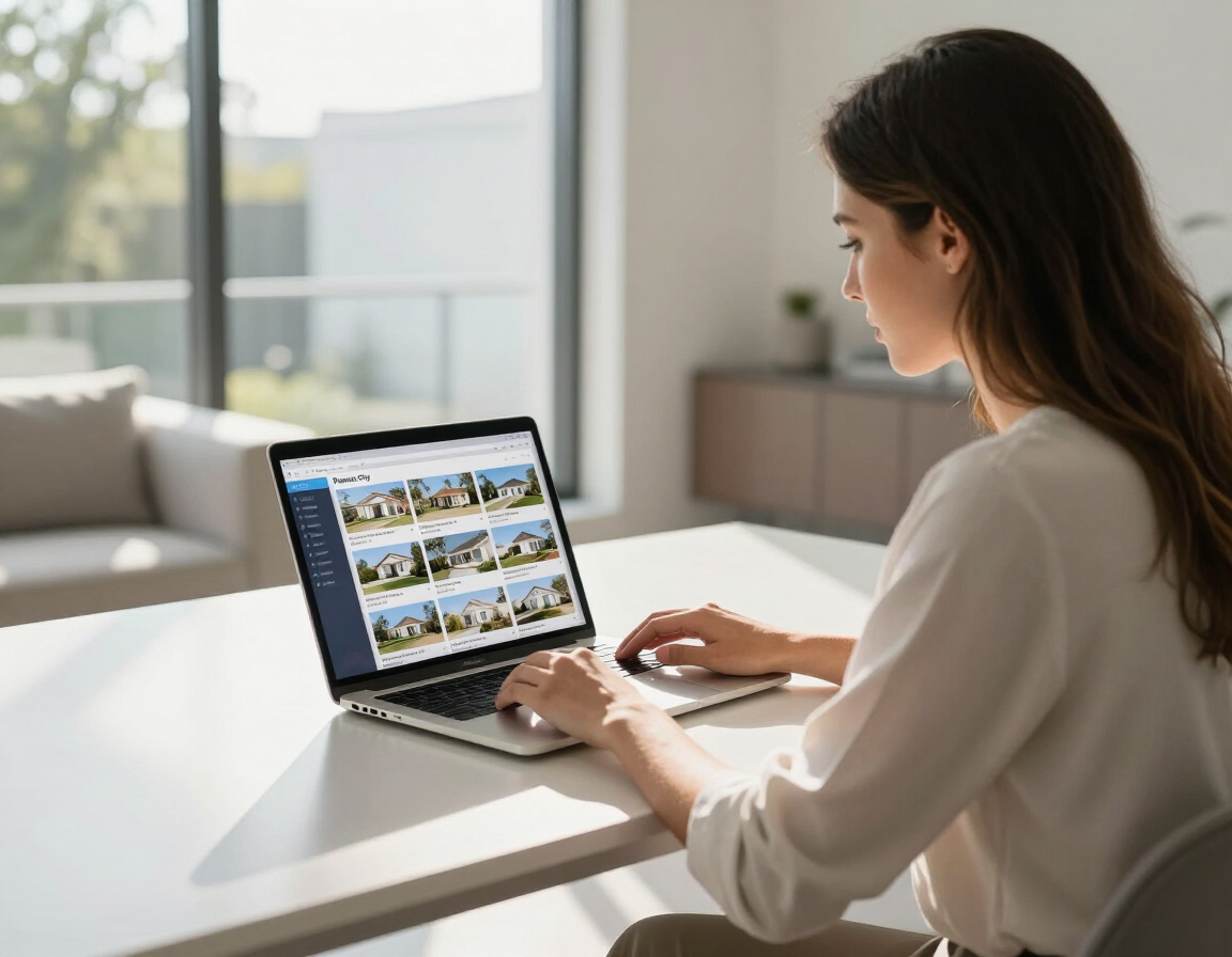 Buyer comparing Panama City property listings at a bright desk