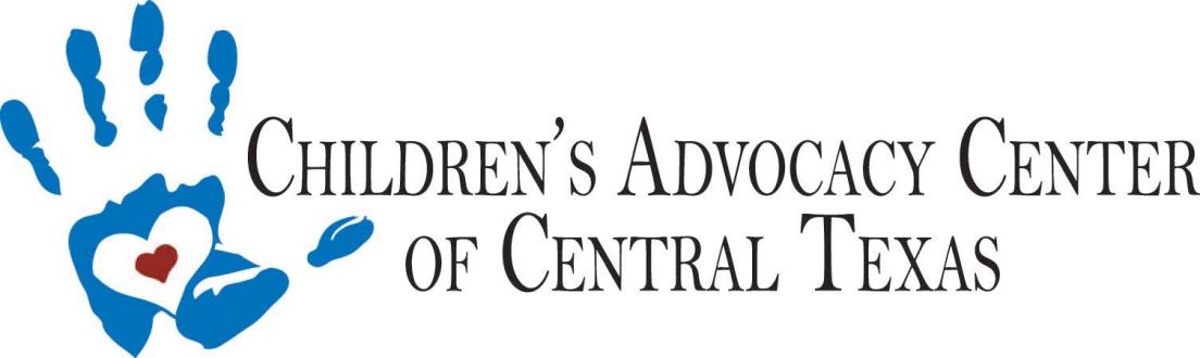 Logo: blue handprint with heart, text