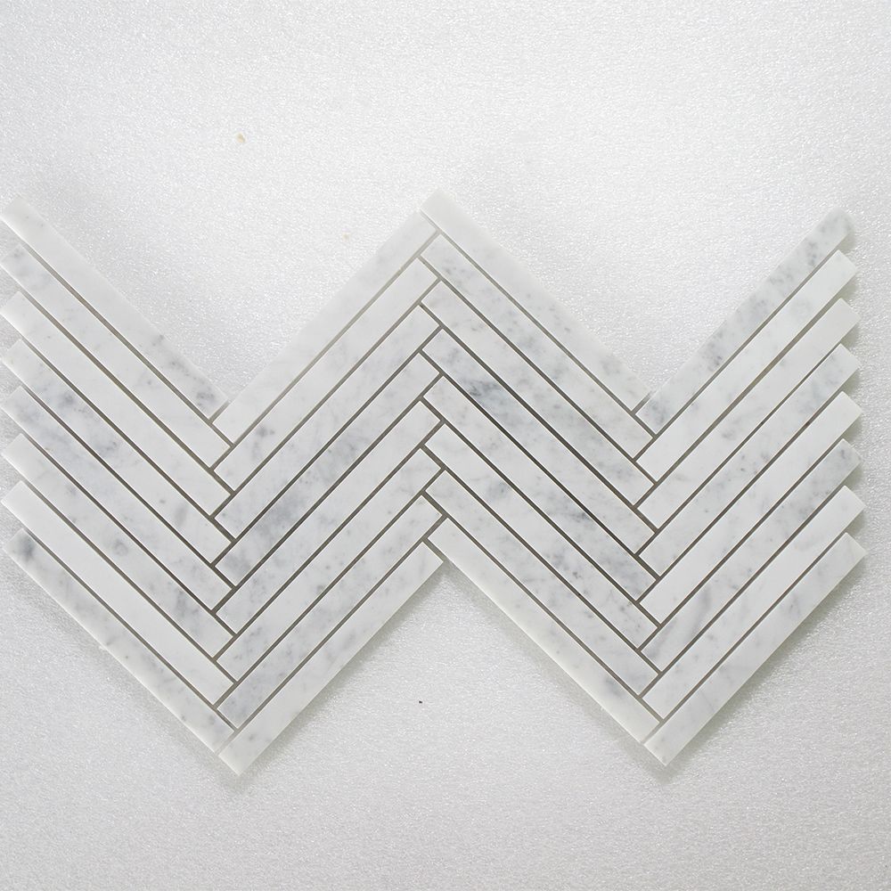 Bianco Carrara Herringbone  - 5/8