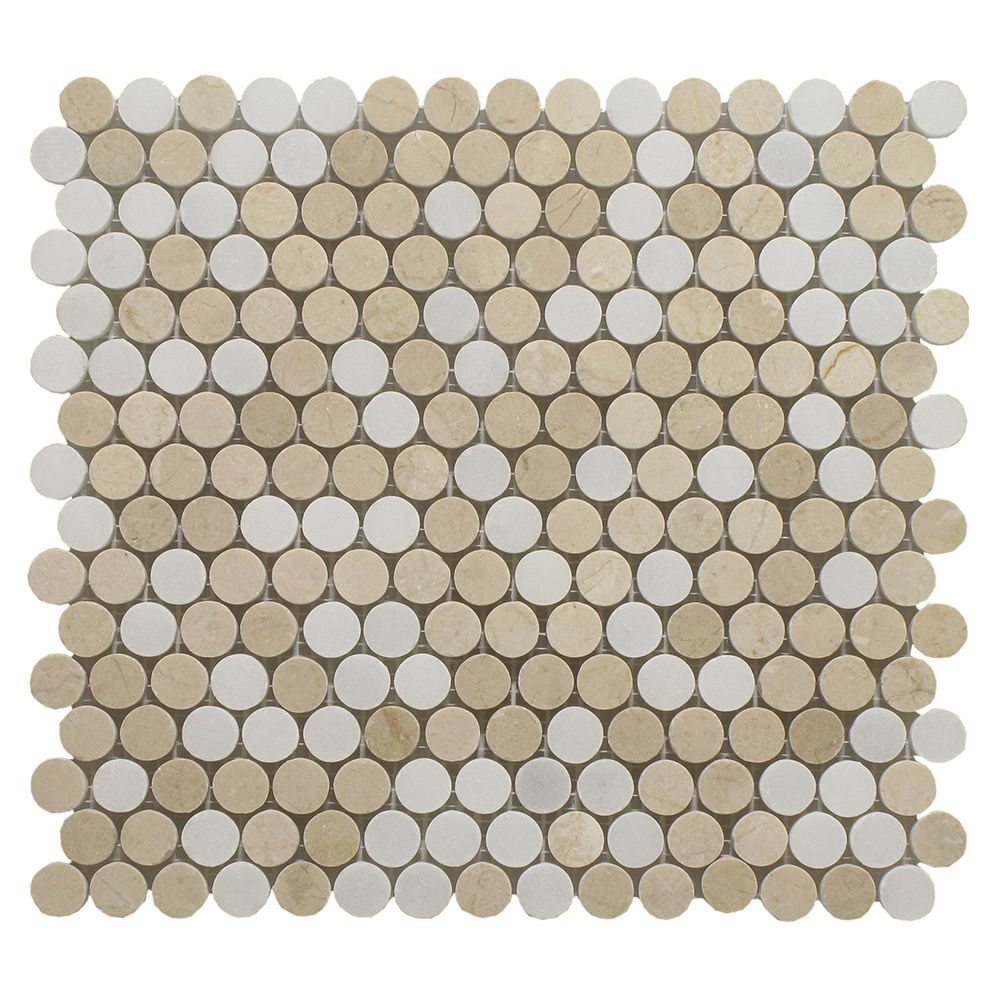 Crema Marfil Penny Round - Polished - 3/4