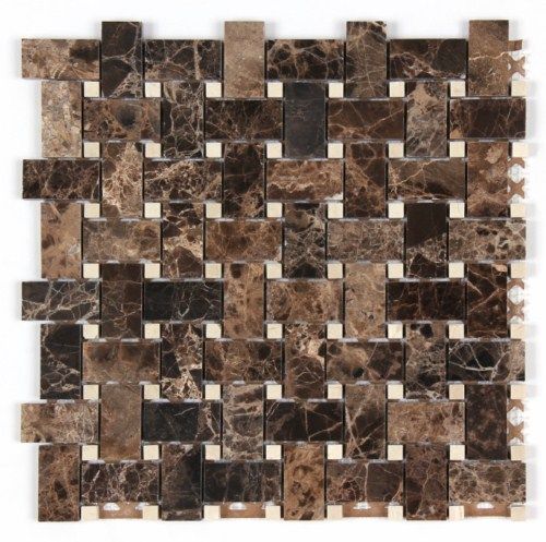 Crema Marfil Art Border - Dark Emperador - Honed - 4