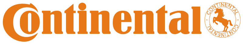 Continental logo with orange text and a horse symbol in a circle.