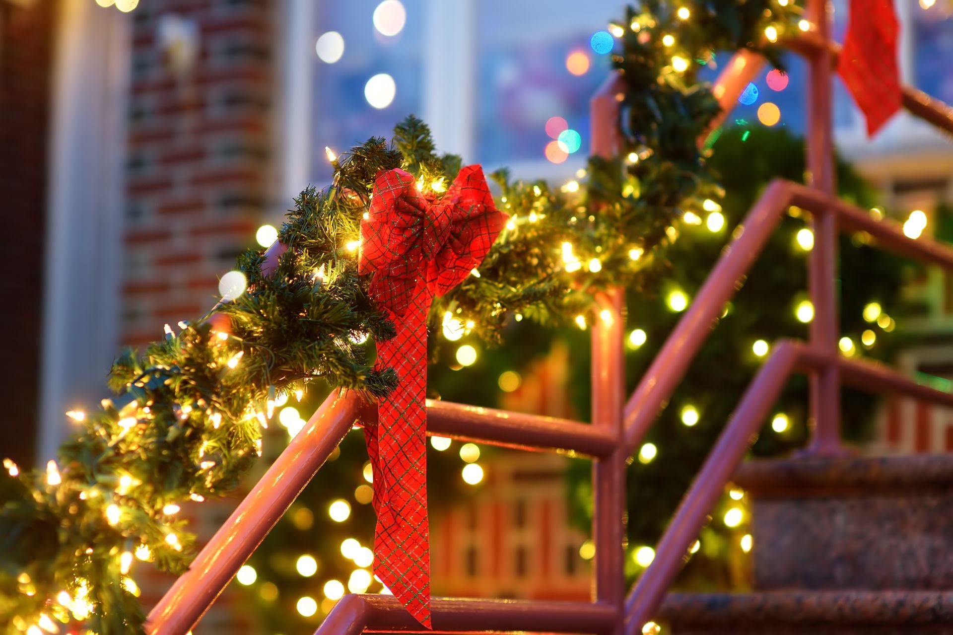 Custom holiday lighting installation by Be the Light Outdoor Lighting in Orange County