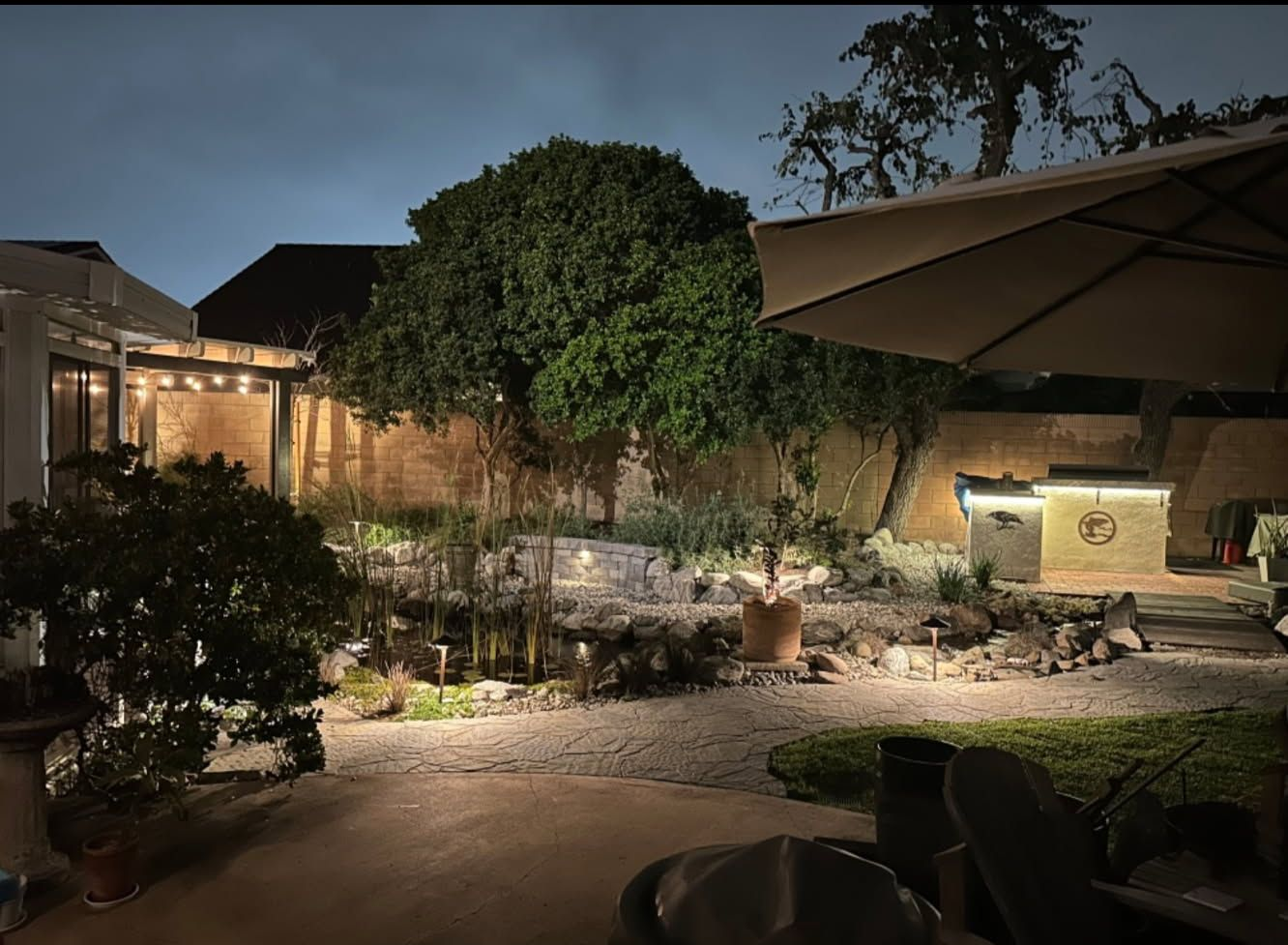 Custom outdoor lighting installation by Be the Light Outdoor Lighting in Corona, CA