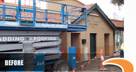 Adding and roofing is a company that is working on a building