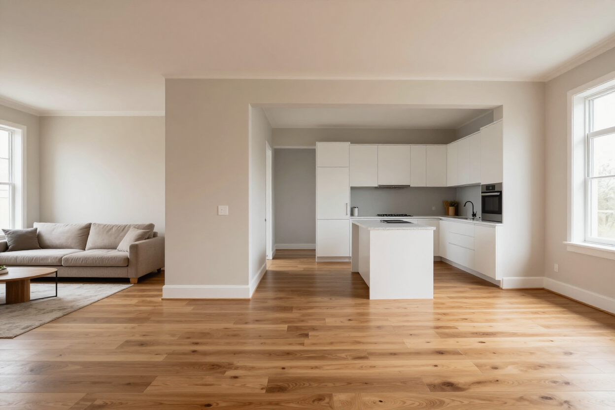 Beautifully finished custom kitchen shown during final walkthrough