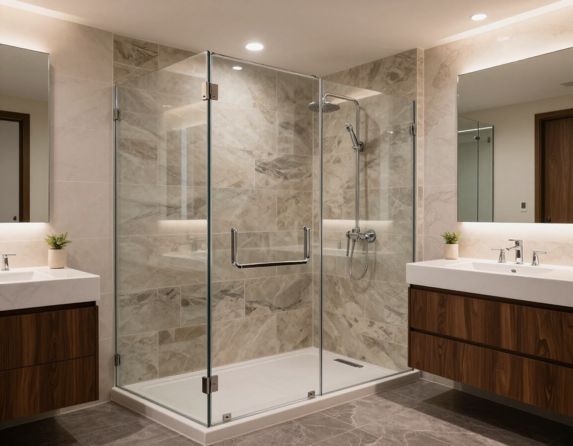 Renovated master bathroom in DeKalb County