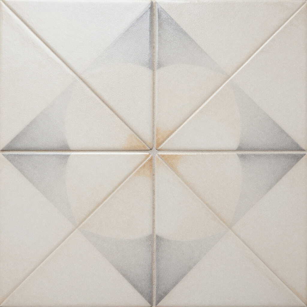 Porcelain tile kitchen flooring with geometric pattern