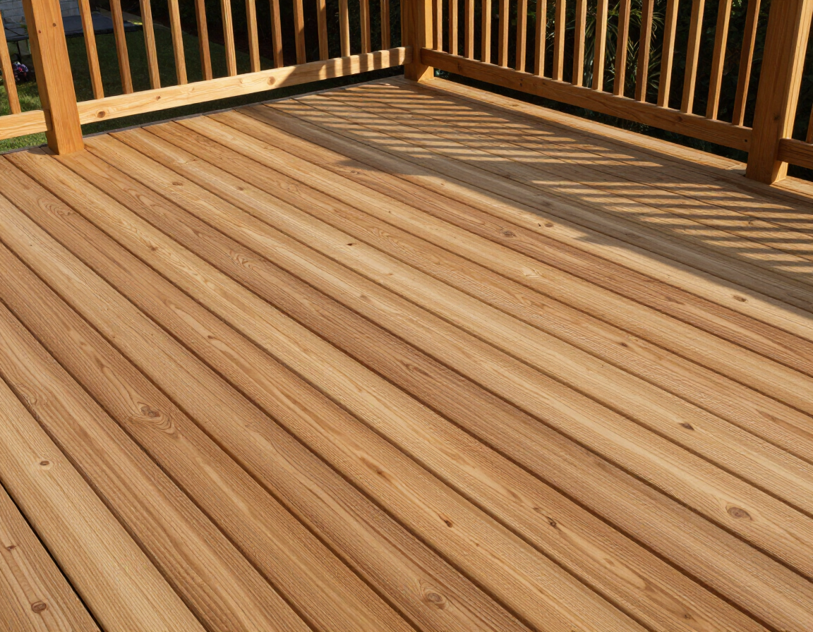 New wood deck construction with post-and-rail framing