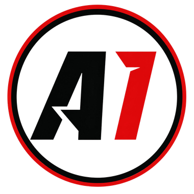 A1 logo in black and red inside a red-and-black circle