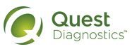 Quest Diagnostics logo with green circular emblem and gray-green text
