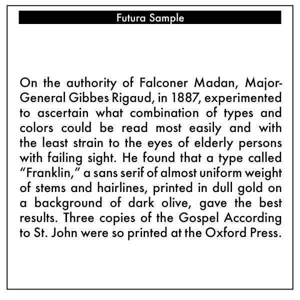 Futura sample on the authority of falconer madan