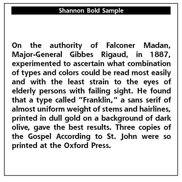 Shannon bold sample on the authority of falconer madan
