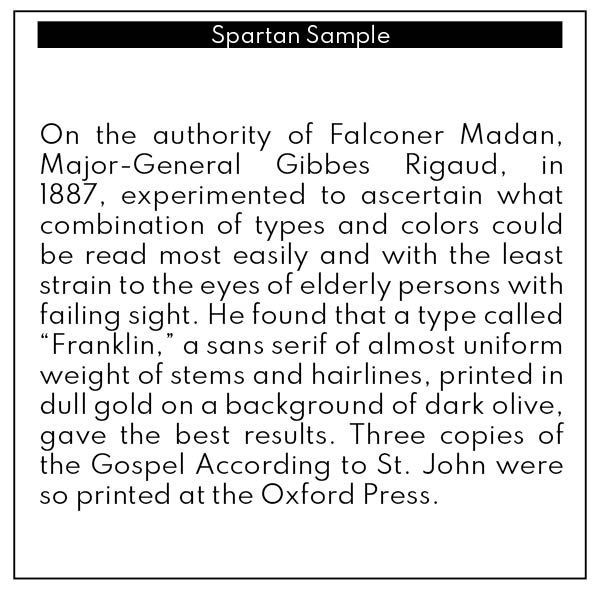 A spartan sample from the authority of falconer madan