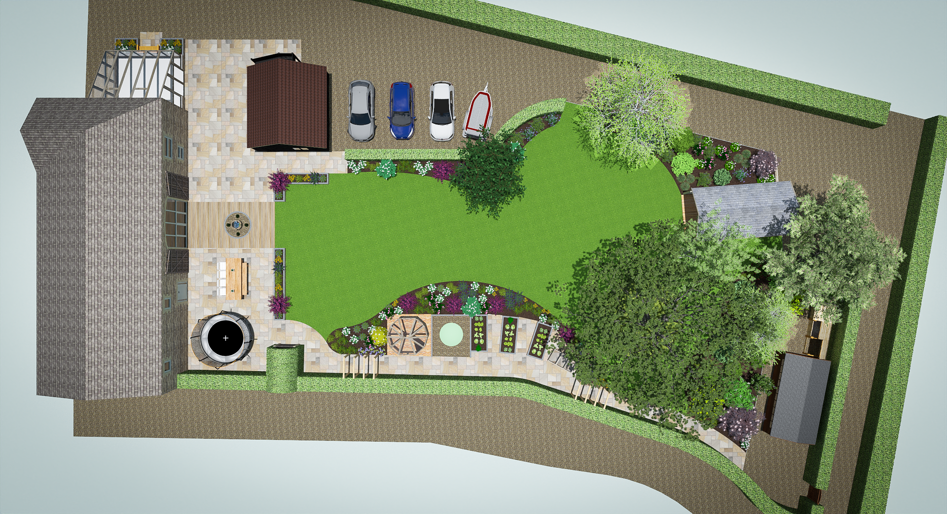 3D CAD Garden Design By Precision Landscape