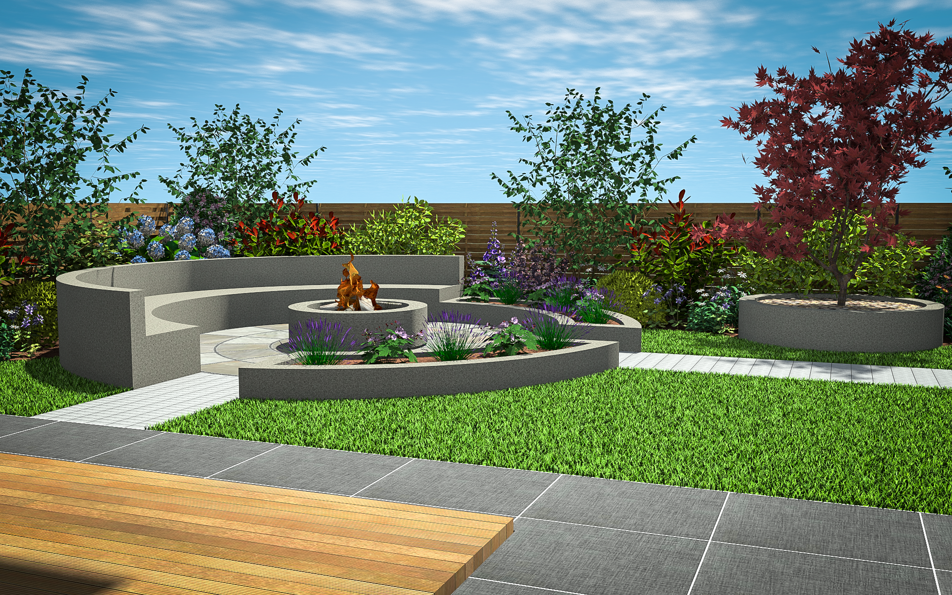 3D CAD Garden Design By Precision Landscape