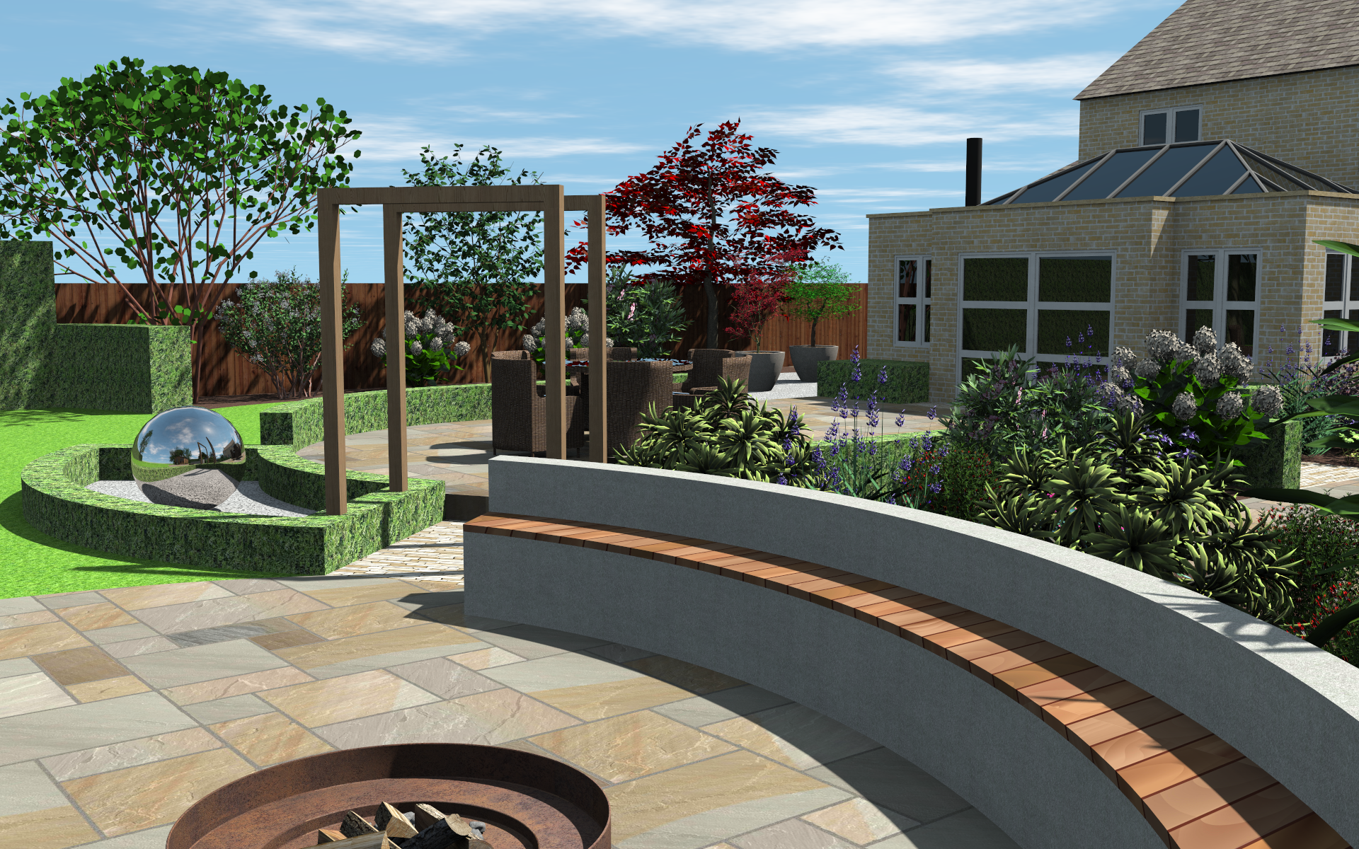 3D CAD Garden Design By Precision Landscape