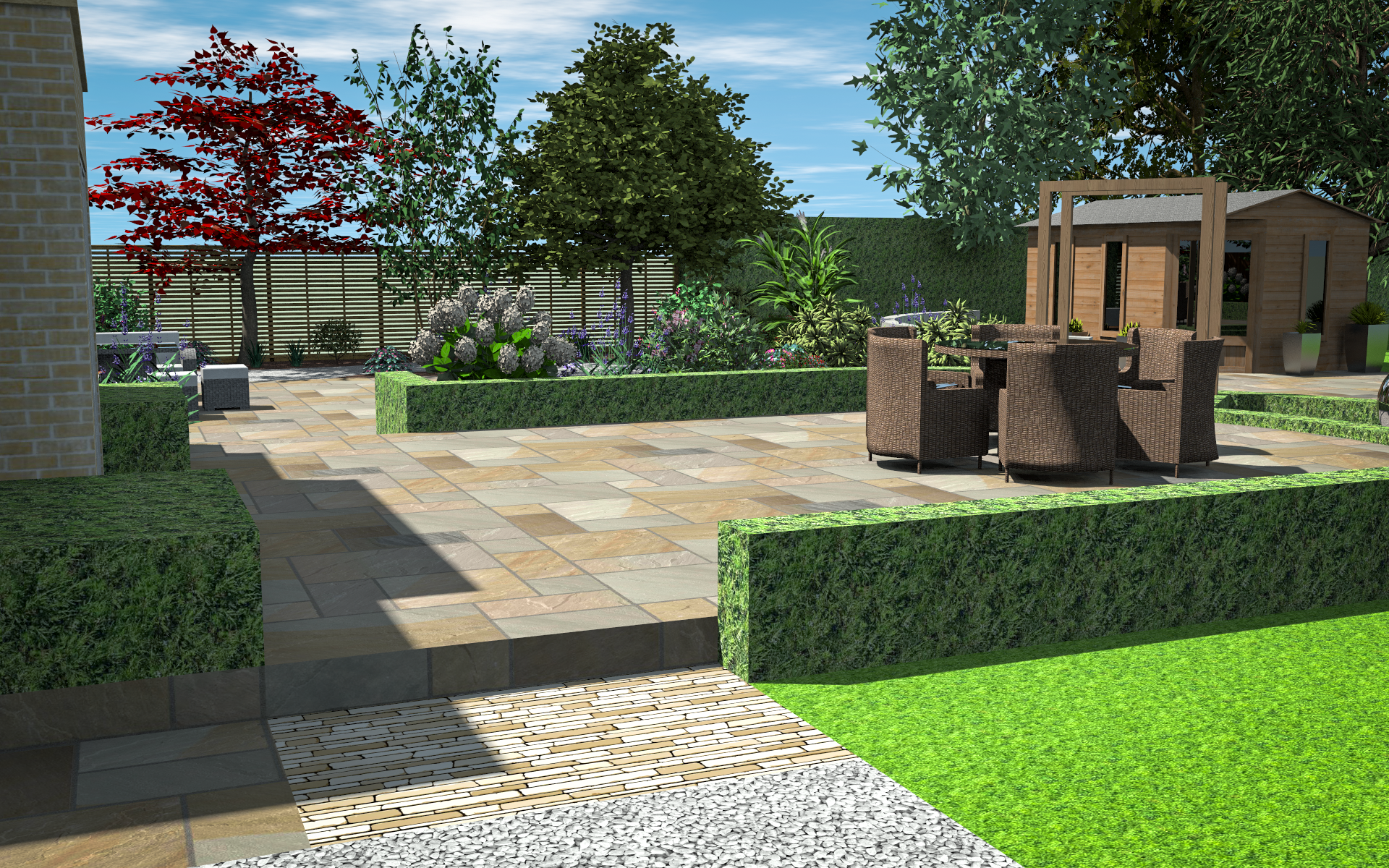 3D CAD Garden Design By Precision Landscape