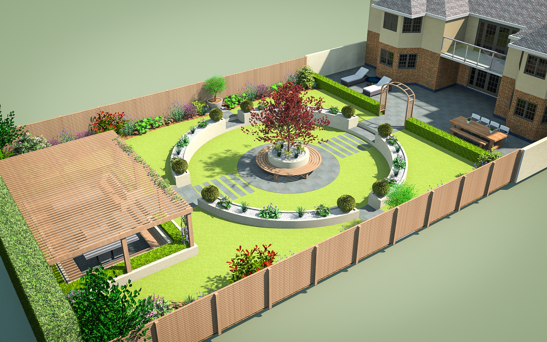 3D CAD Garden Design By Precision Landscape