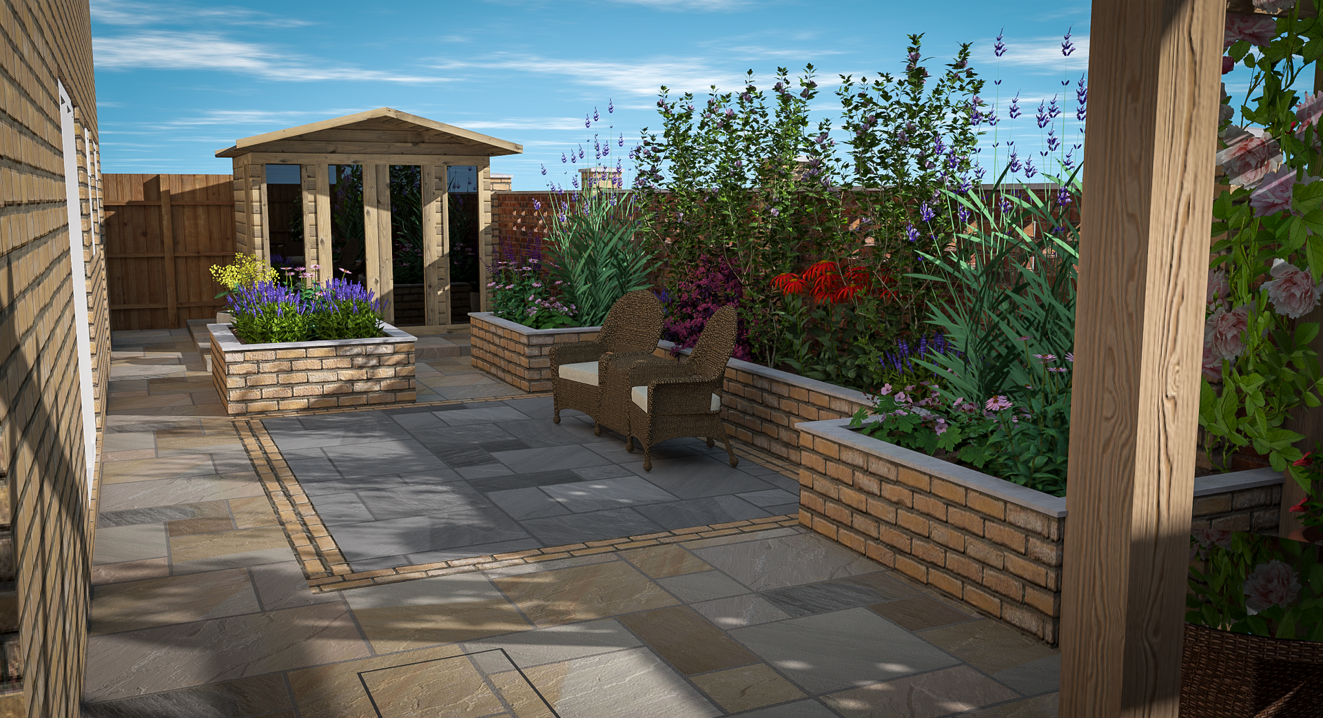 3D CAD Garden Design By Precision Landscape