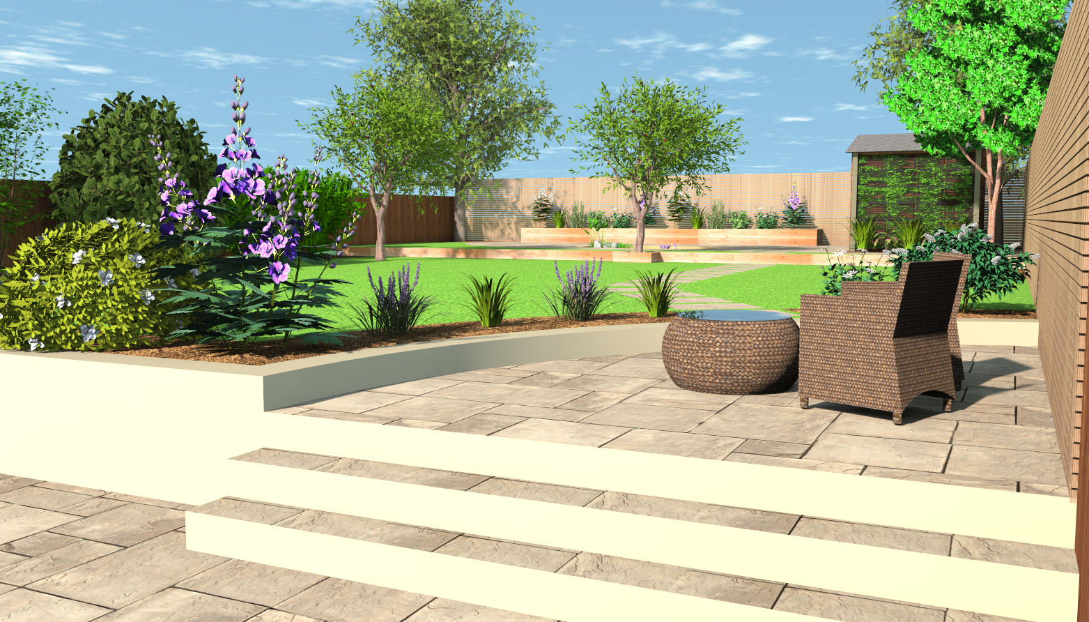 3D CAD Garden Design By Precision Landscape