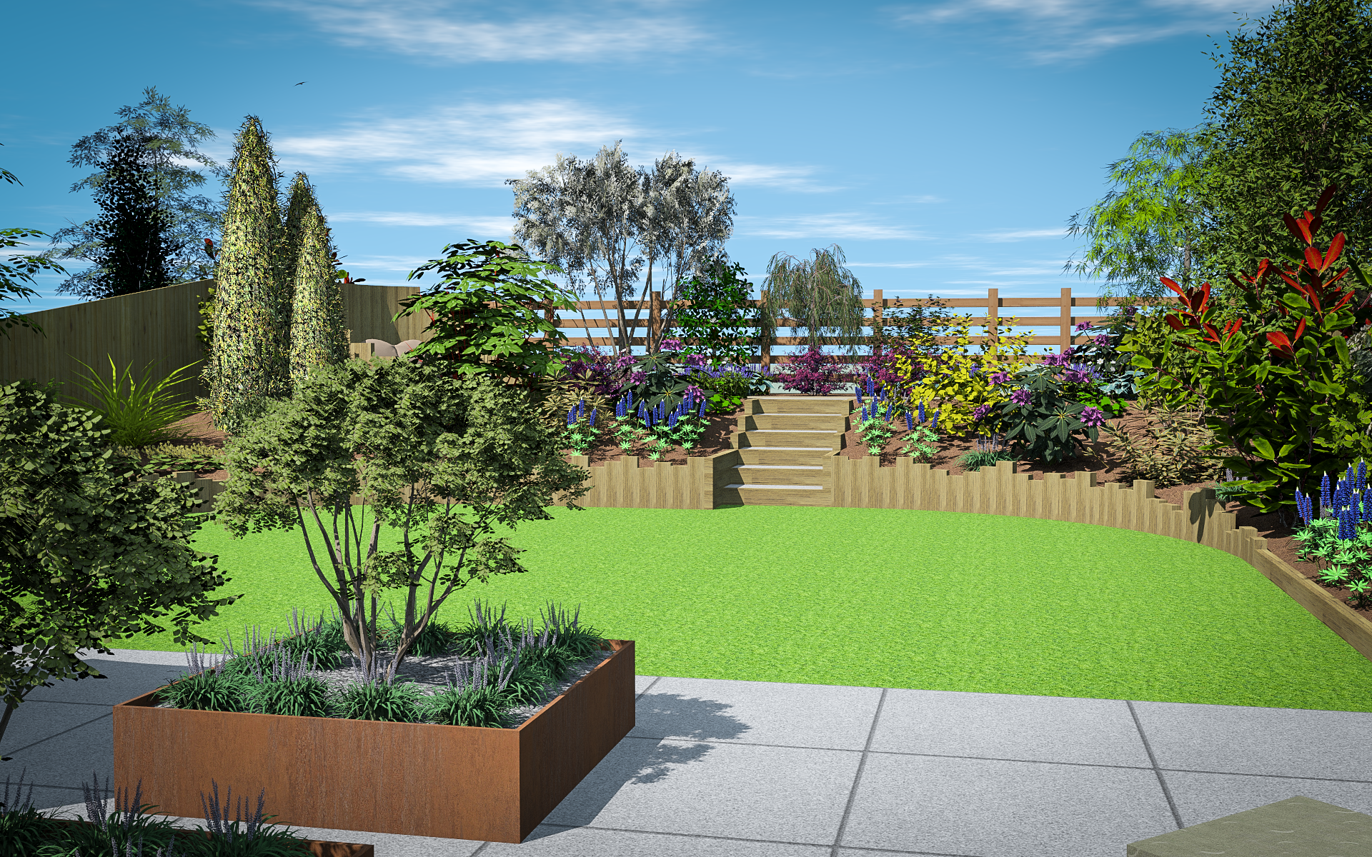3D CAD Garden Design By Precision Landscape