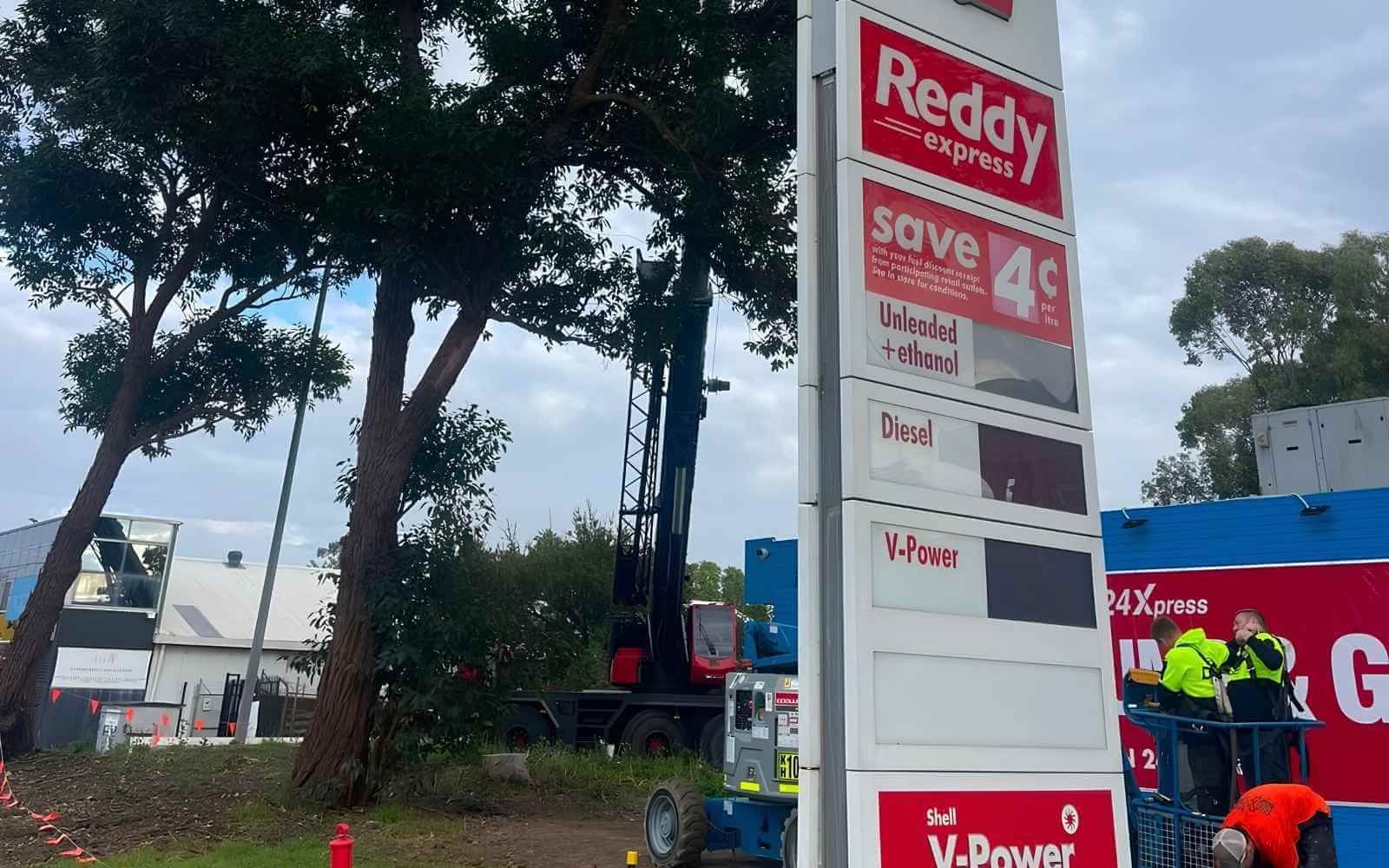 Service Station Signage Installation in Canley Vale
