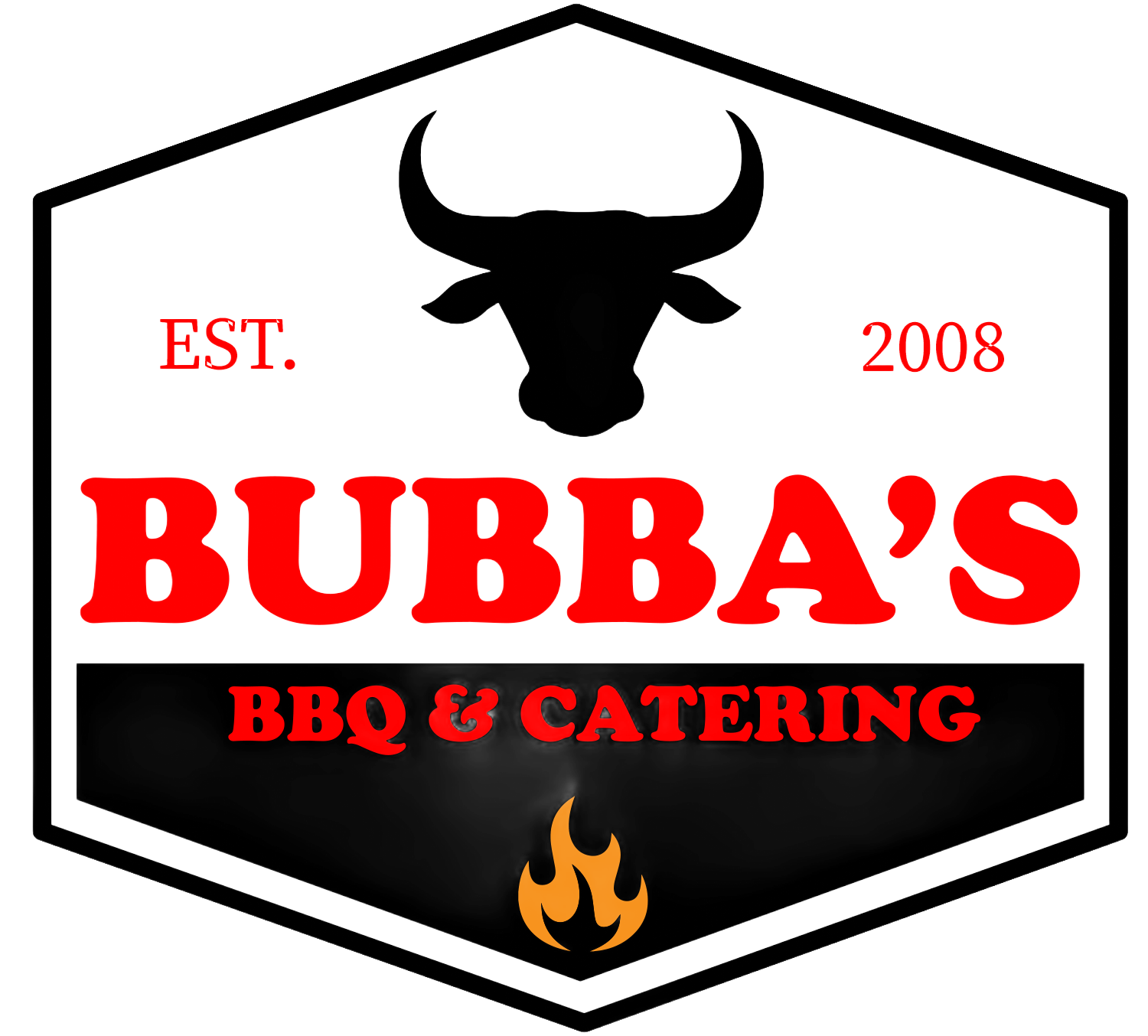 A logo for bubba 's bbq and catering
