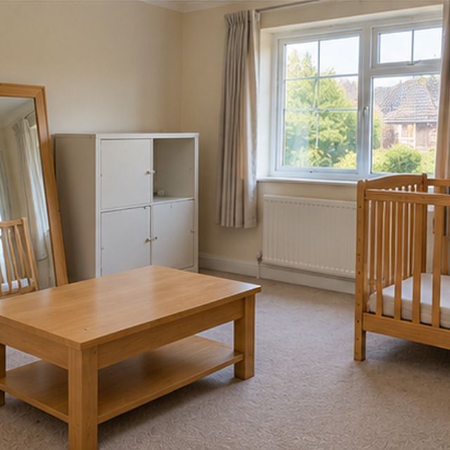 Room with the old furniture still in place, before collection