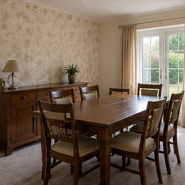 Room with the old furniture still in place, before collection