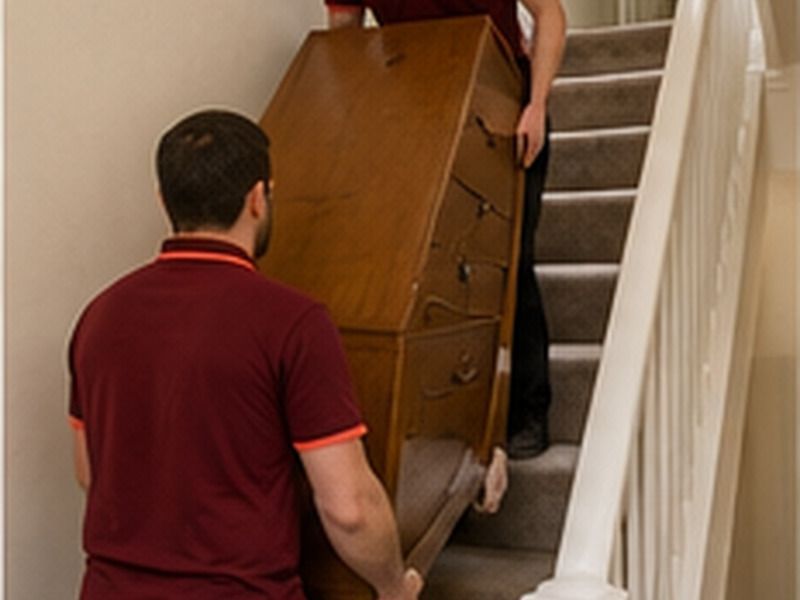 Carried down the stairs and out