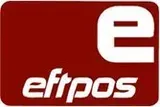 A red and white logo for a company called elfpos.