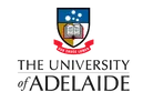 The university of adelaide logo on a white background.