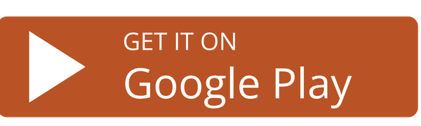 Google Play download button in orange with white play icon and text