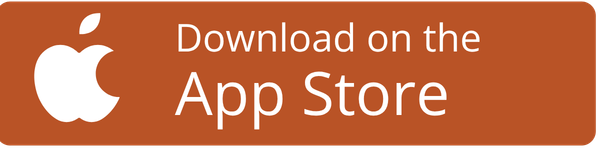 Apple App Store download badge with white Apple logo on brown-orange background