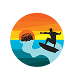 A man is riding a wave on a surfboard in the ocean.