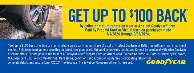 A good year advertisement that says get up to $ 100 back