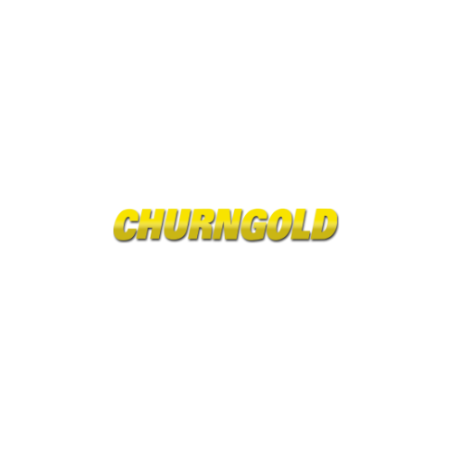 A yellow logo for churngold on a white background.
