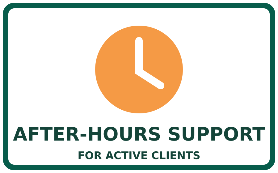 Imperium after-hours support for active clients badge