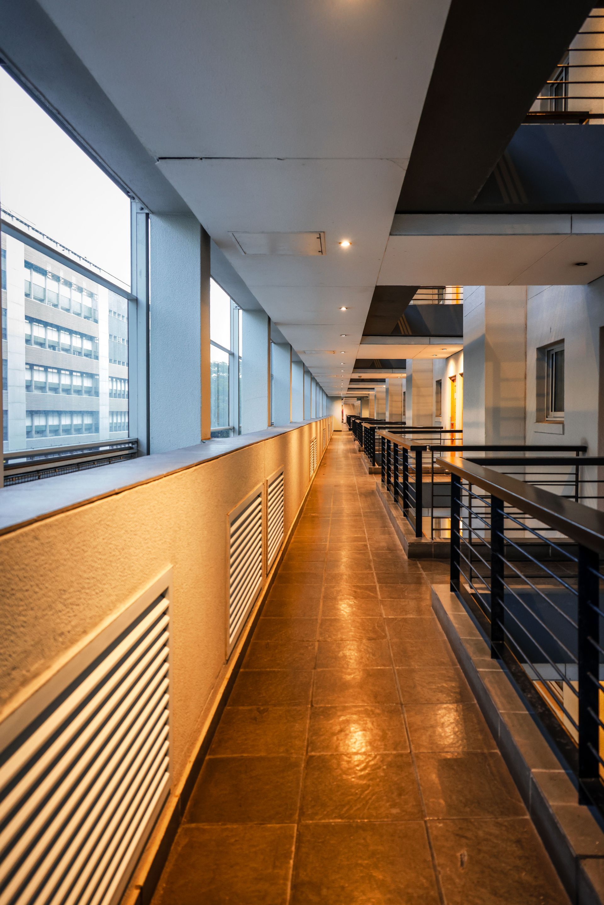 Interior corridor of a commercial facility