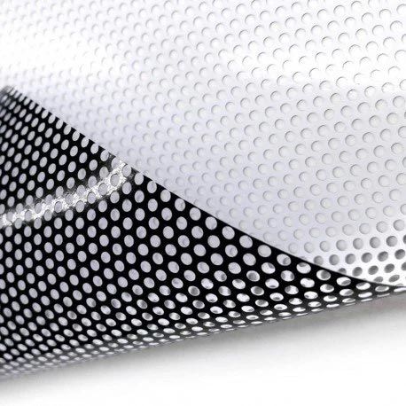 Publicidad, luz, vinil, vinil microperforado, PVC