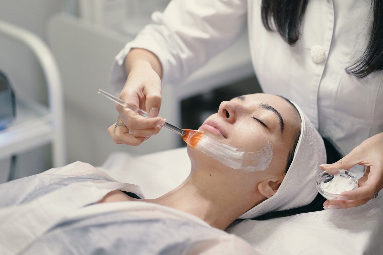 Esthetician Applying a Facial Treatment — A9 Skin and Hair Clinic In Westmead, NSW