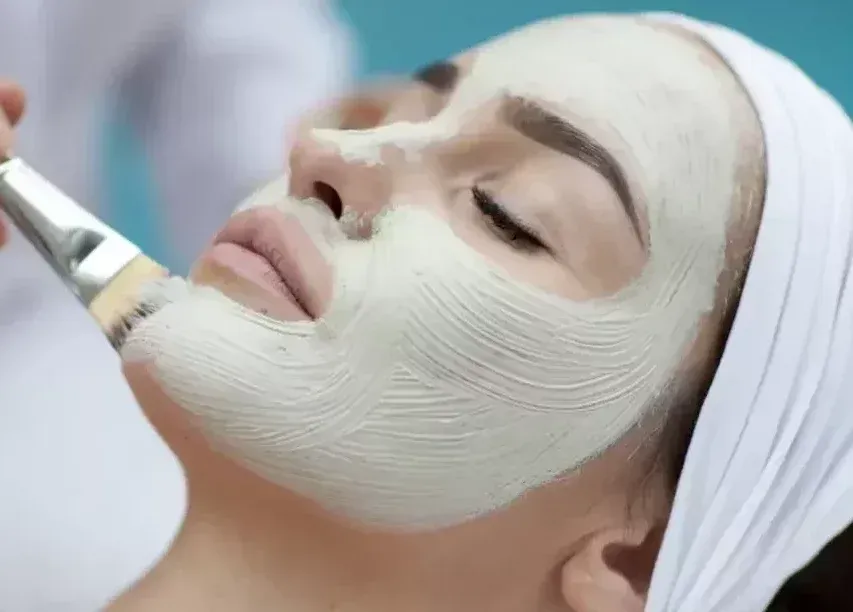 Woman Receiving a White Facial Mask Treatment — A9 Skin and Hair Clinic In Westmead, NSW