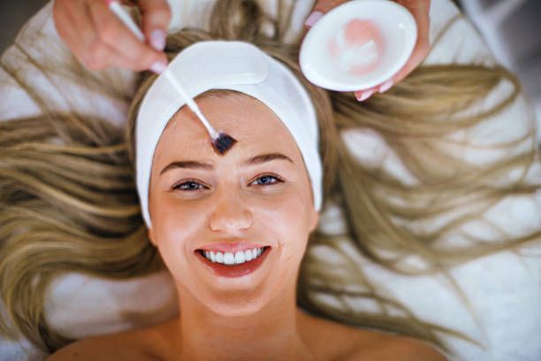 Person Receiving a Facial Mask Treatment — A9 Skin and Hair Clinic In Westmead, NSW