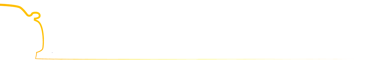 White background with a thin yellow line-art cat in the top-left corner.
